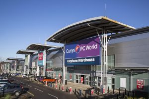 Currys PC World Carephone Warehouse store at a retail park UK